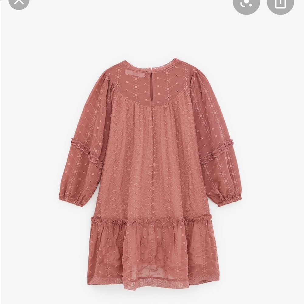 Pink Zara embroidery dress